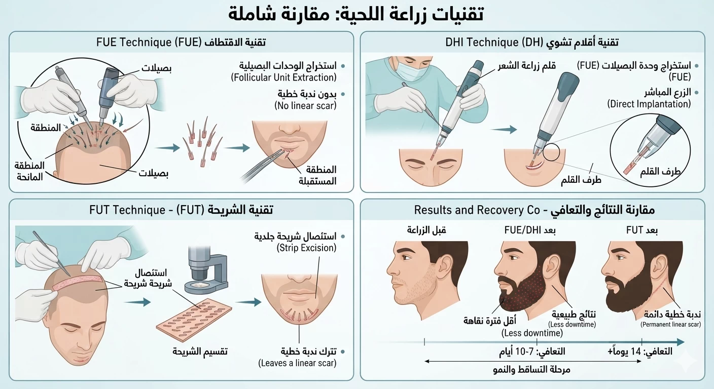 Beard Transplant Techniques Abroad تقنيات زراعة اللحية